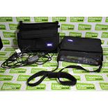 HHB MDP 500 professional minidisc recorder with 1x padded bag, 1x power supply, 2x battery shoes