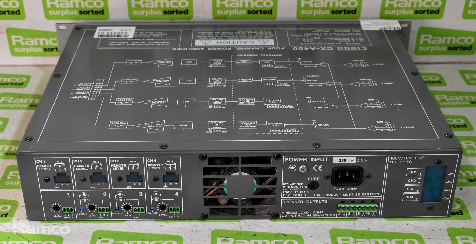 2x Cloud CX-A450 4-channel power amplifiers - Image 3 of 11