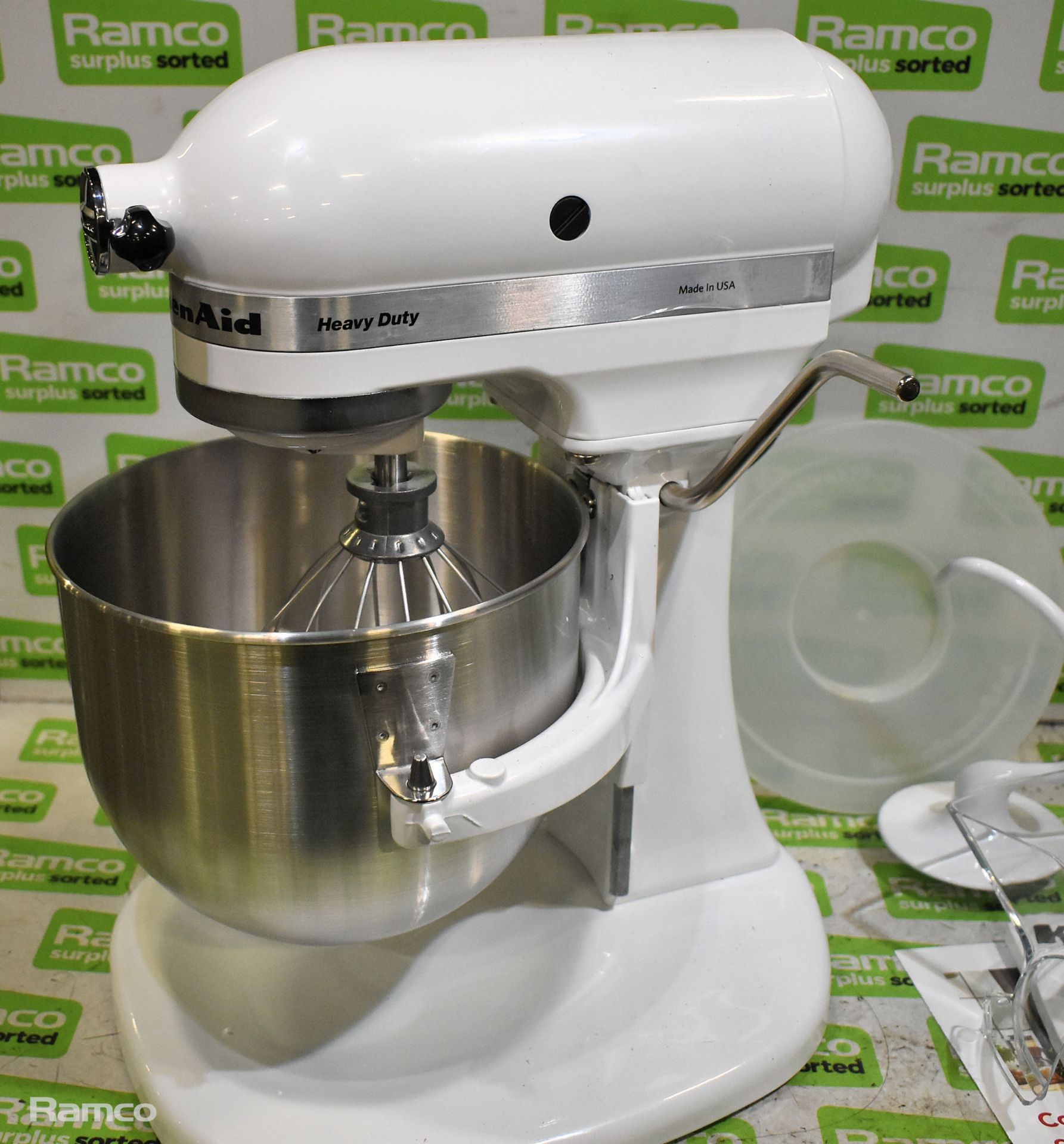 KitchenAid 5KPM5BWH electric stand mixer with accessories 240V - Image 4 of 9