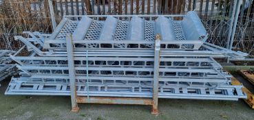 Scaffold staircase parts, 3x staircase assemblies