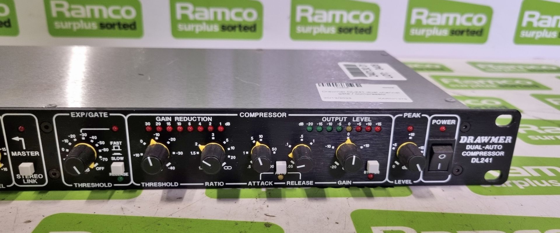 Drawmer DL241 dual channel gate / compressor - Image 2 of 6