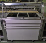 Moffat VCBM3W 3 plate heated counter with hot cupboard - W 1160 x D 680 x H 1320mm