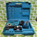 Makita 4334D cordless jigsaw with 2x 18V 2.5Ah batteries, DC1804F battery charger and case