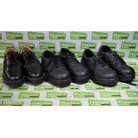 Solovair Brown leather shoe - size 6, 2x pairs of Portwest leather safety shoe black - size 6