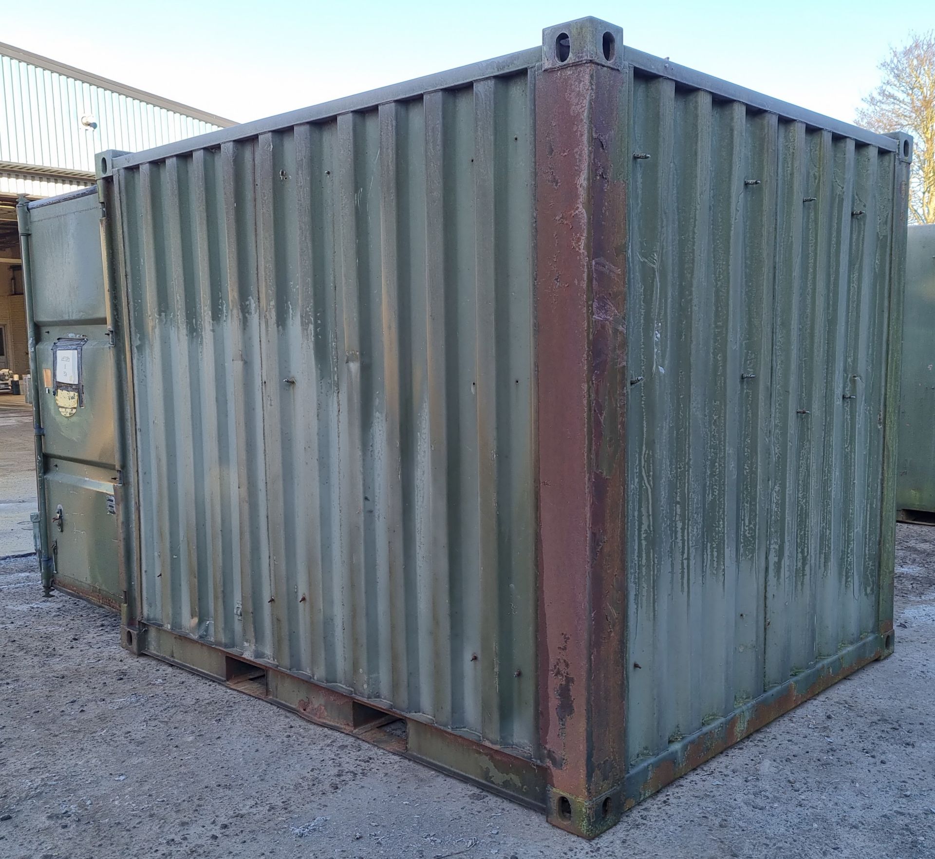 10 Foot shipping container - with external power hook up - see pictures for condition - Image 8 of 11