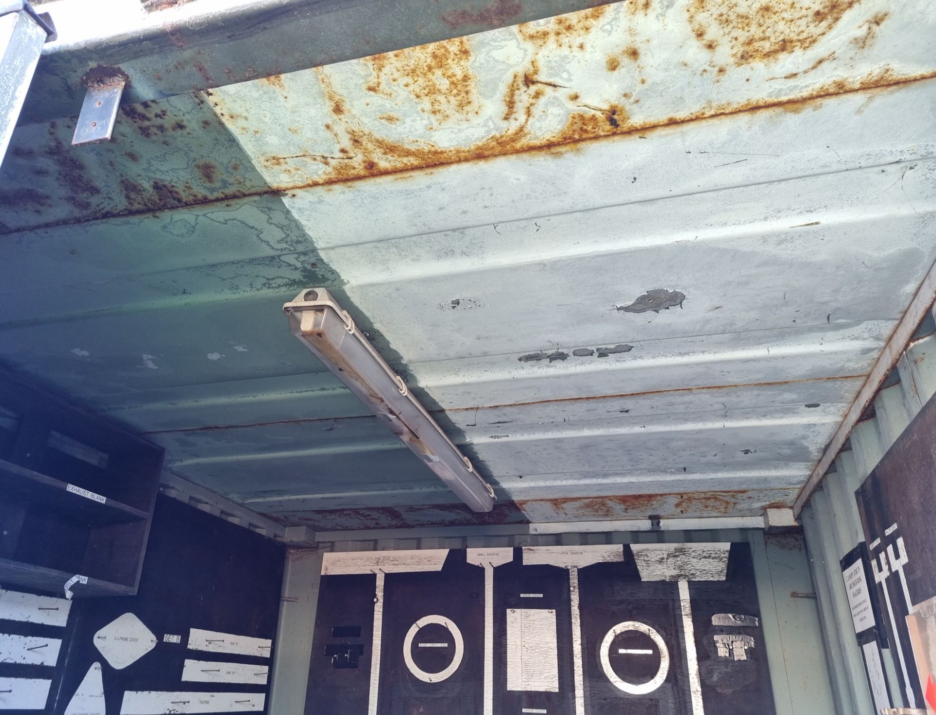 10 Foot shipping container - with external power hook up - see pictures for condition - Image 6 of 11