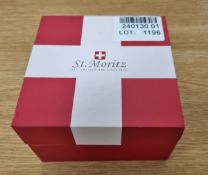 St Moritz Gents swiss wristwatch & leather card holder