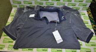 6x Callaway Opti-Dri Blue golfing short sleeve tops - size Large
