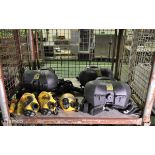 3x Drager PA2000 breathing apparatus harnesses, S.A Equipment safety torch, 3x Drager face masks