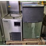 Hoshizaki FM-170AFE-N stainless steel ice making machine with storage bin - AS SPARES