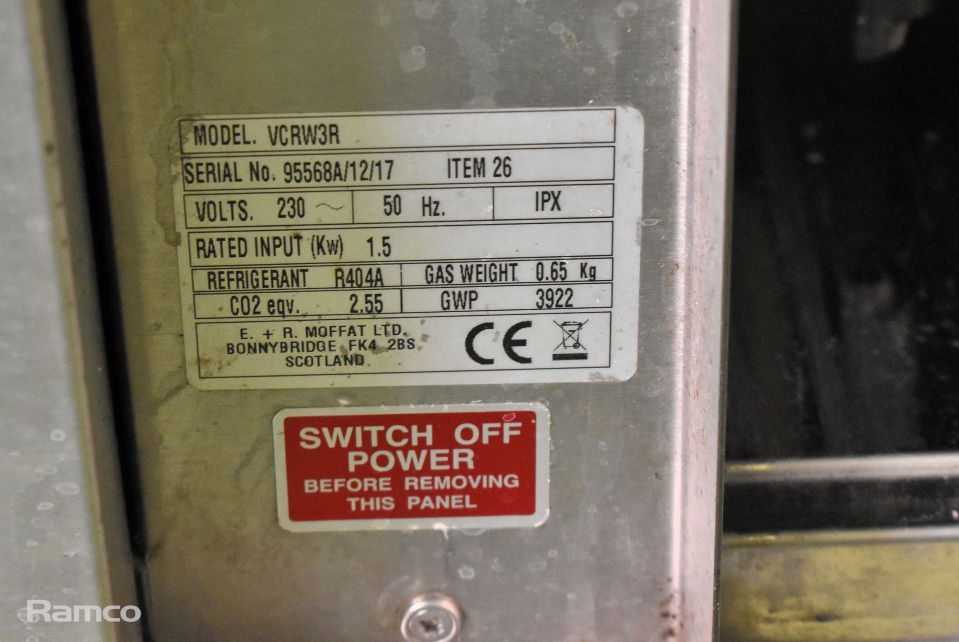 Moffat VCRW3R Versicarte refrigerated serving counter - W 1160 x D 680 x H 1300mm - NO SNEEZE GUARD - Bild 5 aus 8