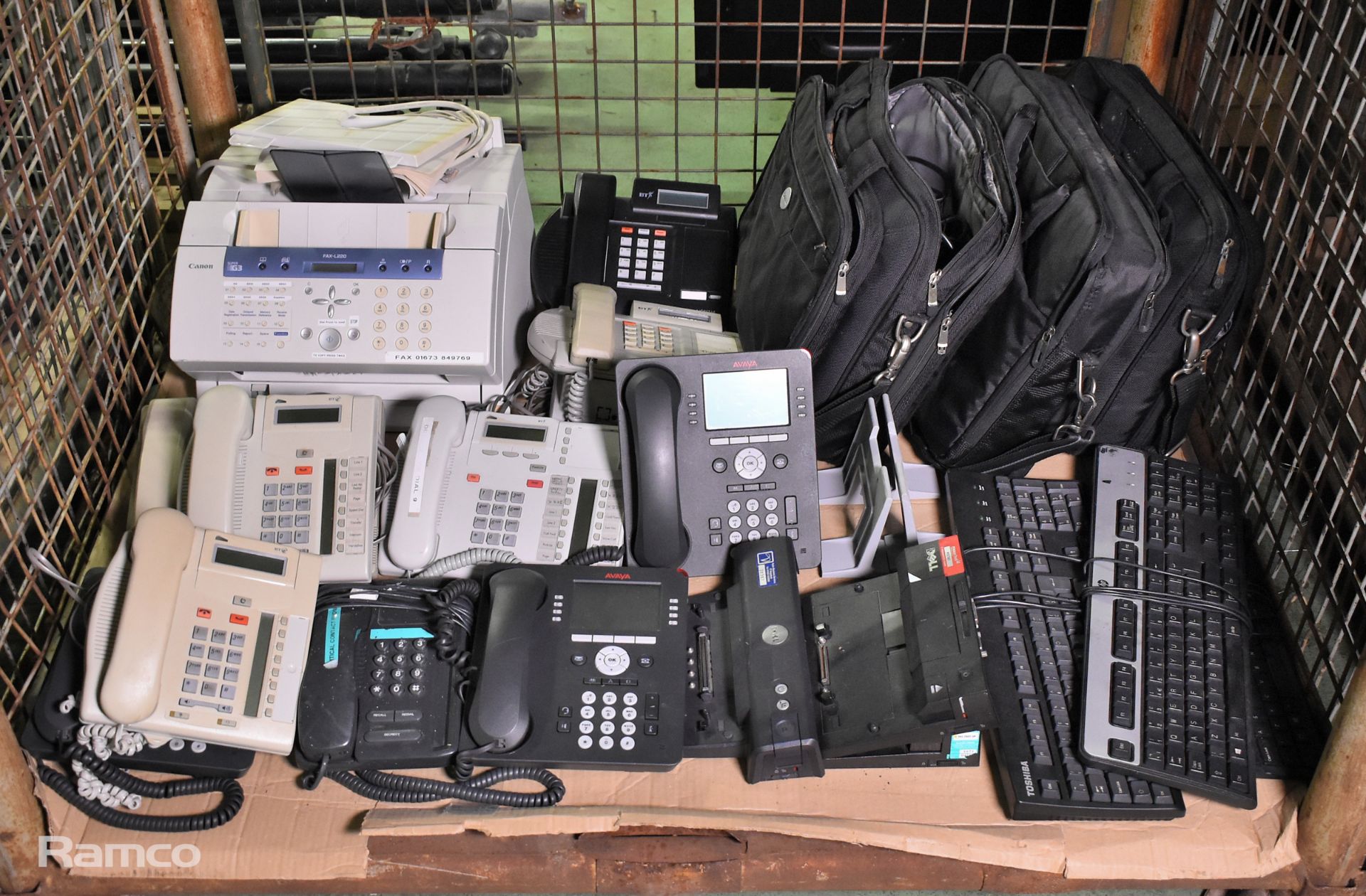 Office equipment - laptop bags, printer, telephones and keyboards