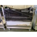 Metal trolley with mesh curtains - W 1500 x D 750 x H 1400mm