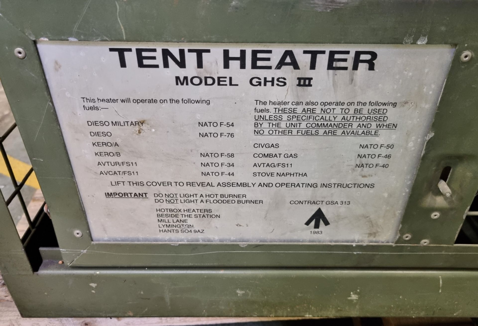 Tent Heater Model GHS 3 - see pictures for accessories - Image 3 of 6