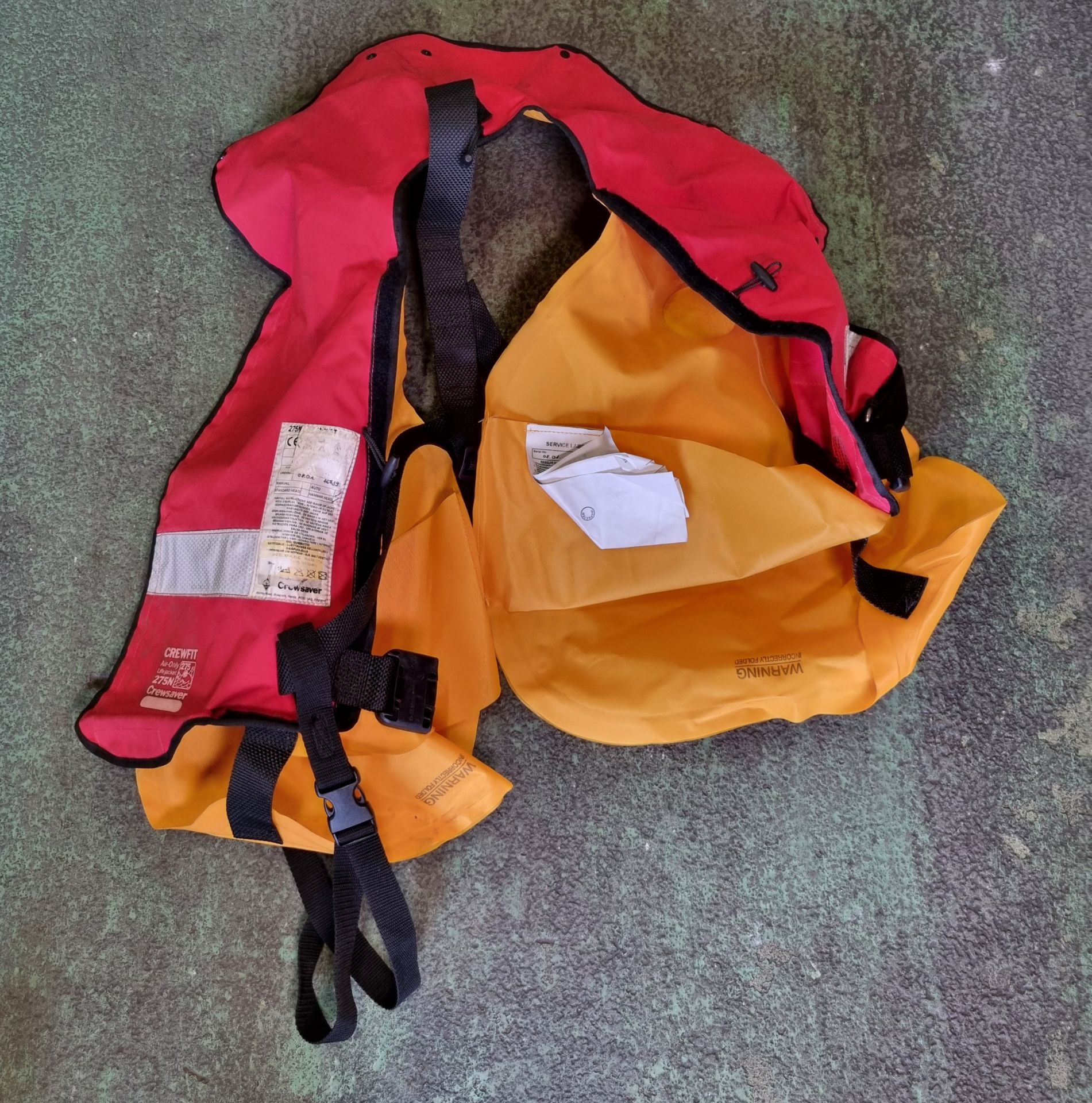 16x Crewfit 275N Crewsaver air-only lifejackets - CO2 CARTRIDGES OUT OF DATE - UNCERTIFIED - Image 2 of 3