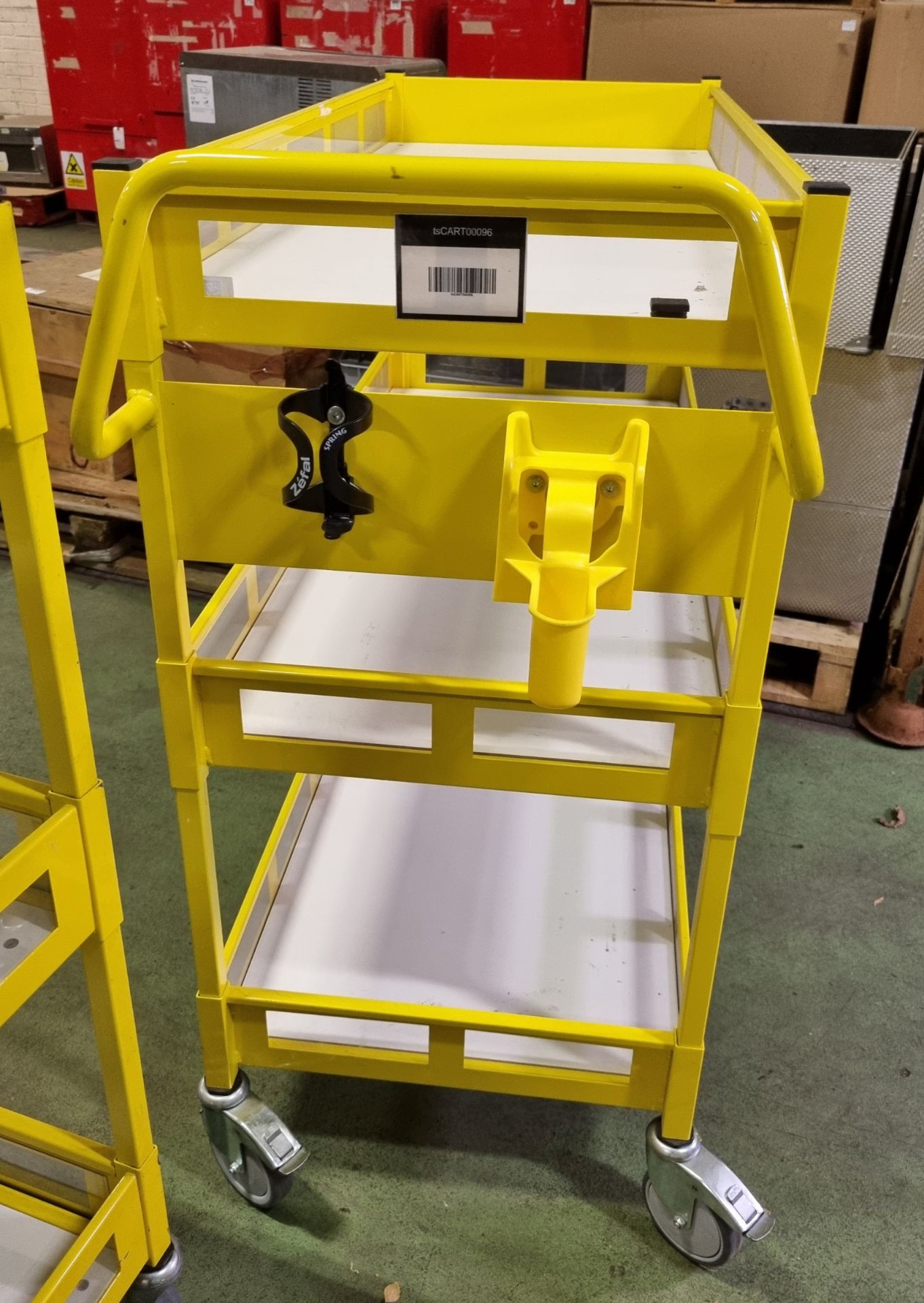 Yellow 3-tier general use trolley - W 1440 x D 550 x H 1150mm - Image 2 of 2