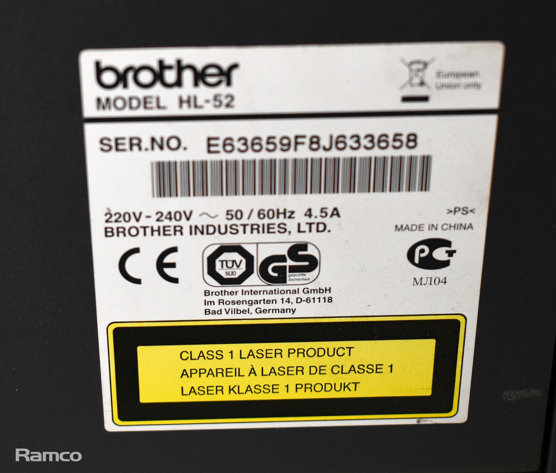 Brother DCP-750W printer, Brother HL-5250DN office printer - Image 6 of 14