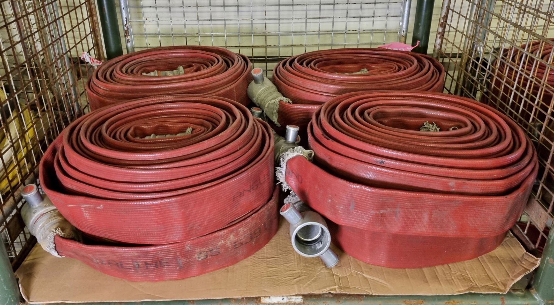 8x Angus Duraline 70mm lay flat hoses with couplings - approx 23 M in length - Image 2 of 5
