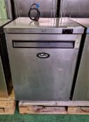 Foster HR150 stainless steel undercounter fridge, no shelves, 73.1 ltr - W 600 x D 640 x H 810 mm