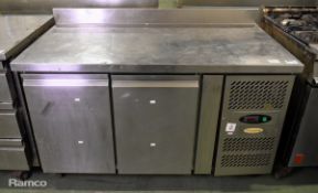 Tefcold 2 door refrigerator and prep counter - W 1370 x D 700 x H 1000mm