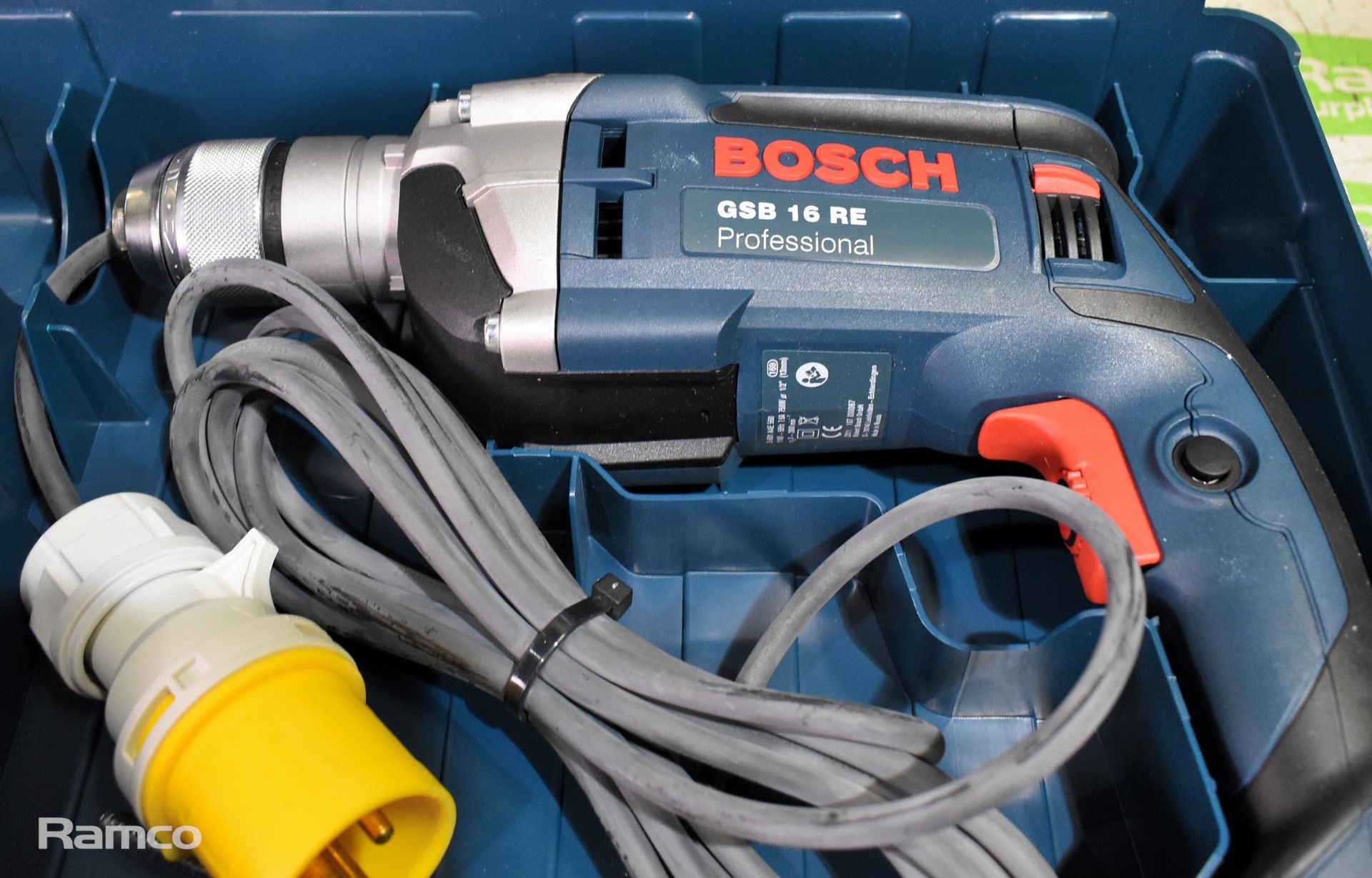 Bosch GSB 16 RE 110V electric drill with storage case - Image 3 of 6