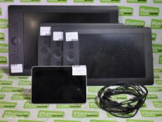4x Wacom graphics tablets, Poly intuitive touch interface - see description for details