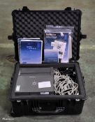 Agilent Tech WAN protocol analyser mainframe with accessories and case