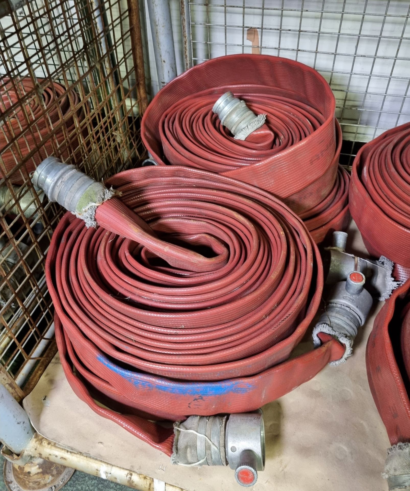 8x Angus Duraline 70mm lay flat hoses with couplings - approx 23 M in length - Image 4 of 5