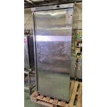 Empire DR600 stainless steel, single upright fridge - W 800 x D 800 x H 2100mm