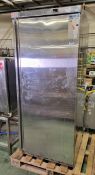 Empire DR600 stainless steel, single upright fridge - W 800 x D 800 x H 2100mm