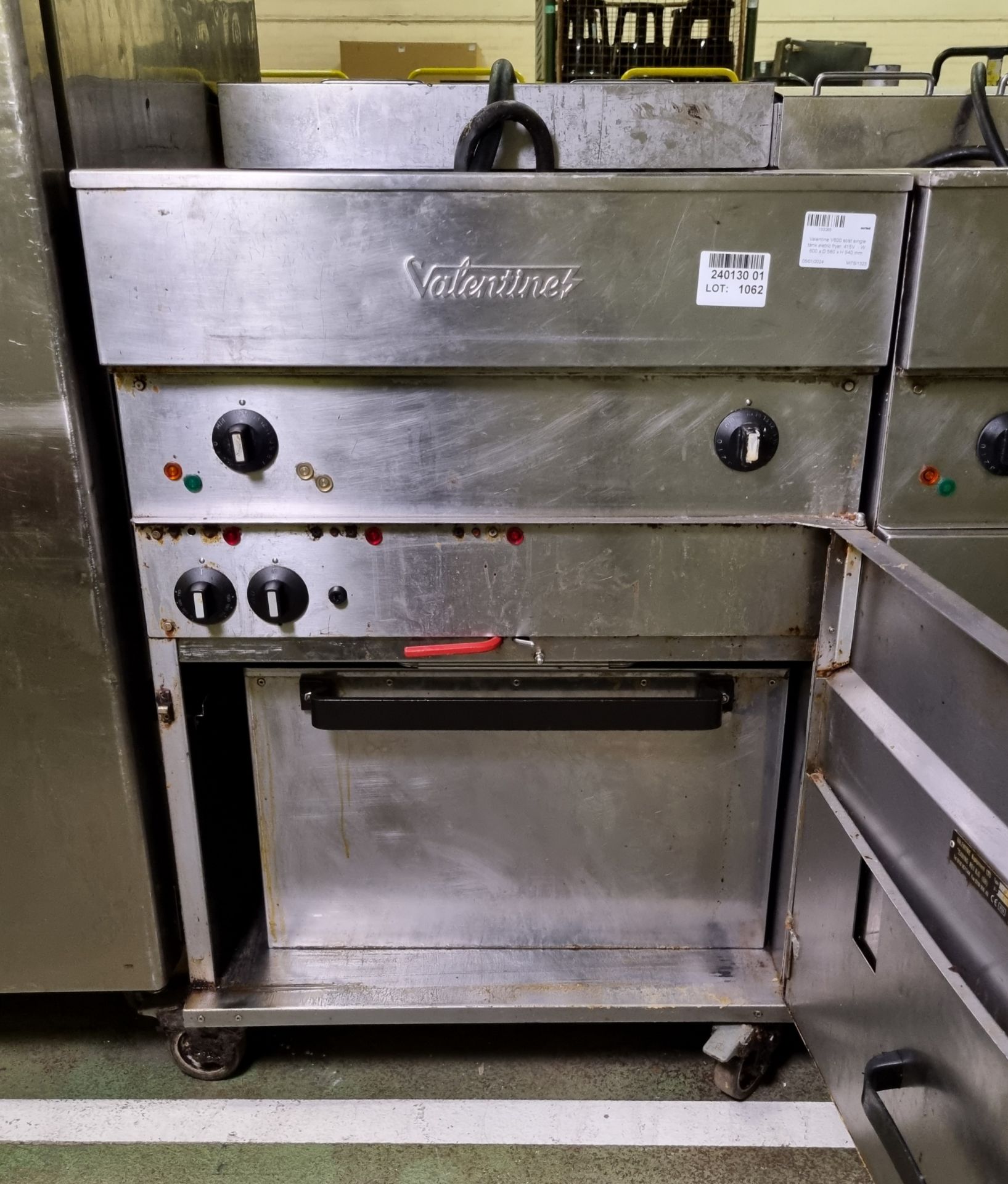 Valentine V600 stainless steel single tank electric fryer, 415V - W 600 x D 580 x H 940 mm - Bild 4 aus 5