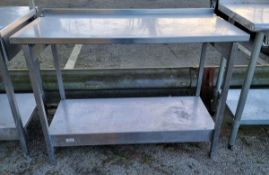 Stainless steel preparation table - W 1200 x D 600 x H 880 mm
