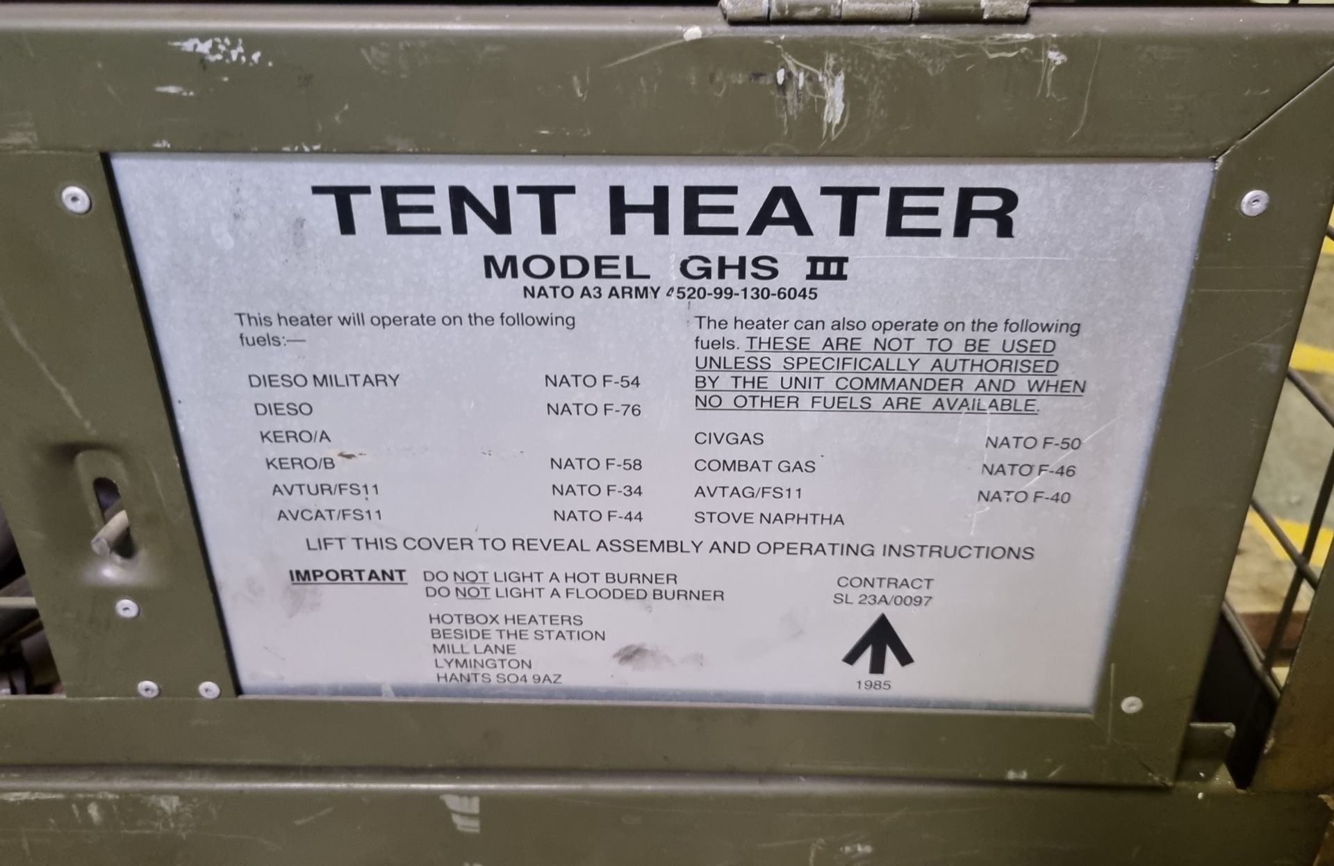 Tent Heater Model GHS 3 - see pictures for accessories - Image 6 of 6
