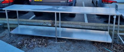 Stainless steel countertop - L 3100 x W 550 x H 910mm