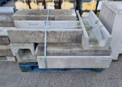 12x Concrete ducting - L 910 x W 300 x H 190mm