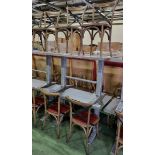 8x Wooden restaurant chairs, 2x Metal tables - W 1200 x D 690 x H 760 mm