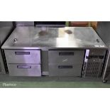Precision UBC 411 4 drawer refrigerator - W 1350 x D 760 x H 600mm