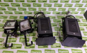 2x Spotlight Combi PC 500w/650w with barn doors, filter frame and 16A plug