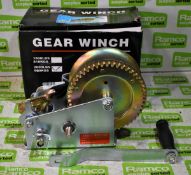 900kg Gear winch - unbranded