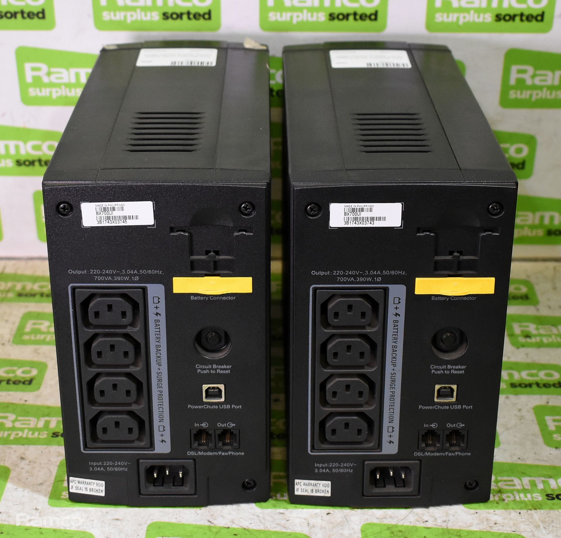 2x APC BX700ui power supply battery backup sources - 390W - Image 3 of 5