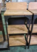 3 Tier wooden shelving - W 460 x D 390 x H 1090 mm