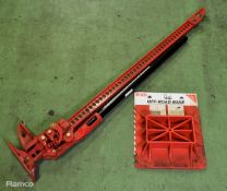 Hi-Lift HL-485 4 ft red lift jack with plastic base plate - max load 2113kg