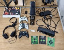 Xbox 360 S console with accessories - see description for details, Nintendo WiFi USB dongle