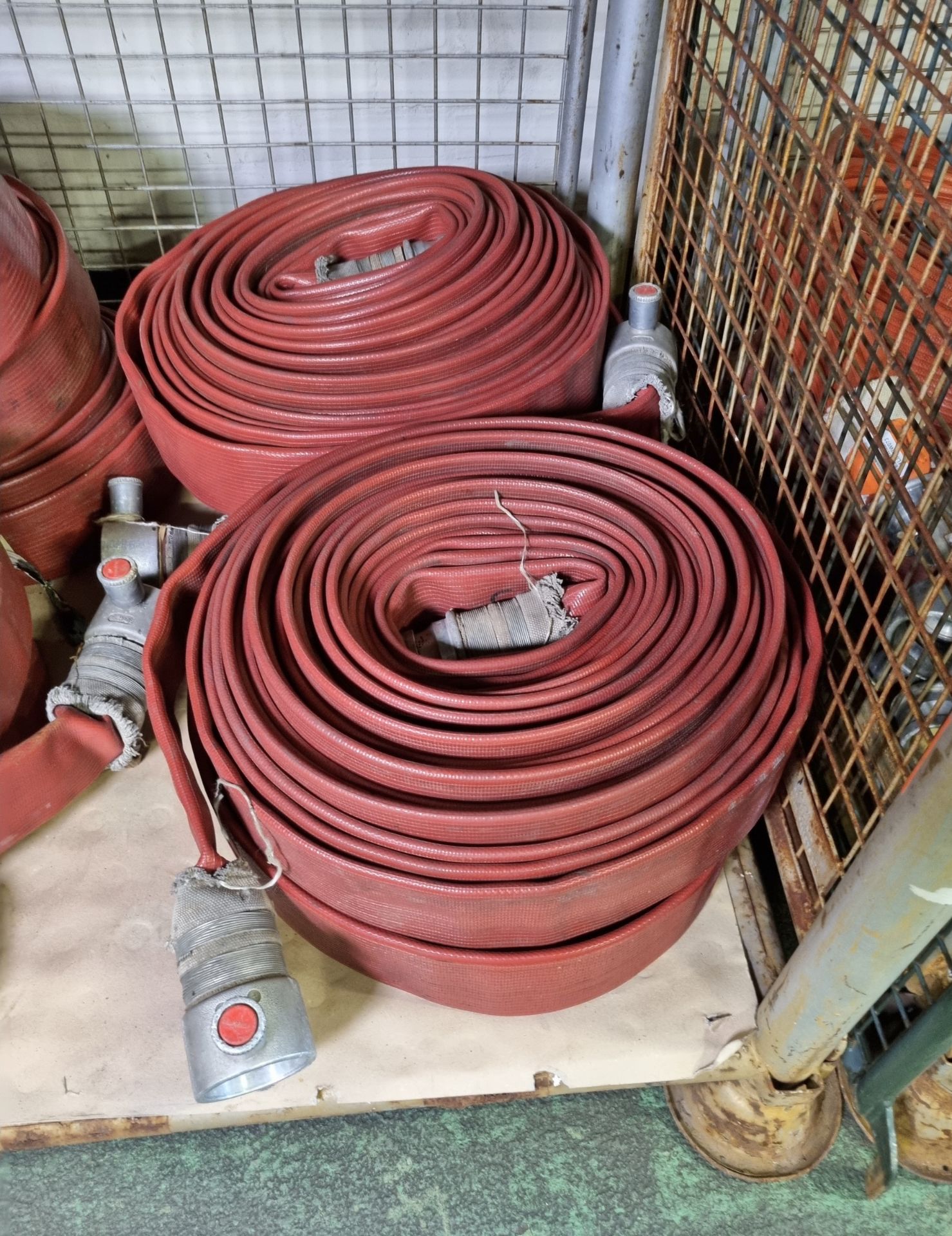 8x Angus Duraline 70mm lay flat hoses with couplings - approx 23 M in length - Image 3 of 5