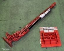 Hi-Lift HL-485 4 ft red lift jack with plastic base plate - max load 2113kg
