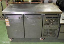 Gram 2 door bench refrigerator - W 1290 x D 700 x H 880mm