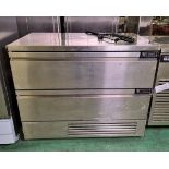 Foster FFC6 - 2 stainless steel 152 Ltr 2 - drawer fridge / freezer undercounter unit - W 1100