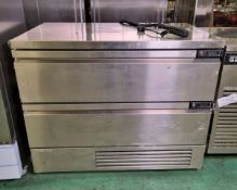 Foster FFC6 - 2 stainless steel 152 Ltr 2 - drawer fridge / freezer undercounter unit - W 1100