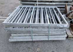 8x Ring lock scaffold guard unit - L 1260 x W 50 x H 1100mm