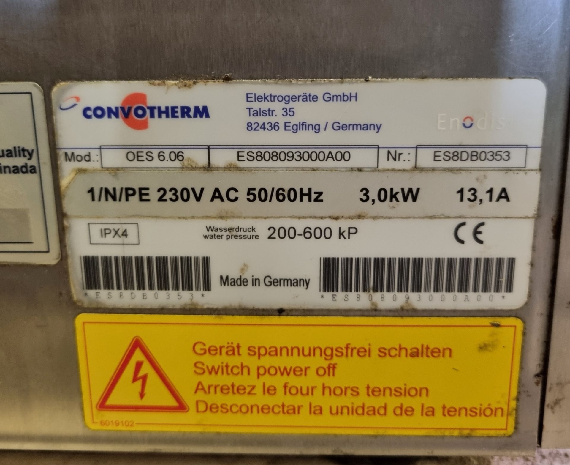 Convotherm OES.6.06 mini standard convection oven - W 520 x D 660 x H 630 mm - Image 4 of 4